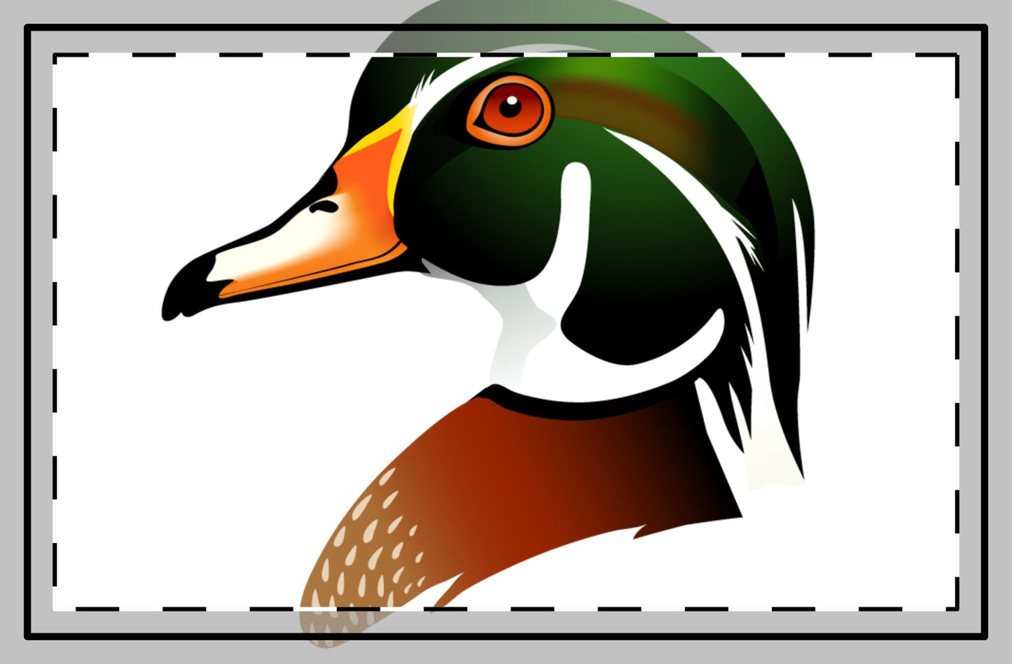 Custom Shape wood duck magnet