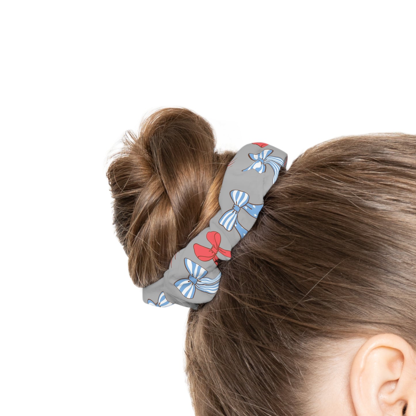 American flag bows Scrunchie
