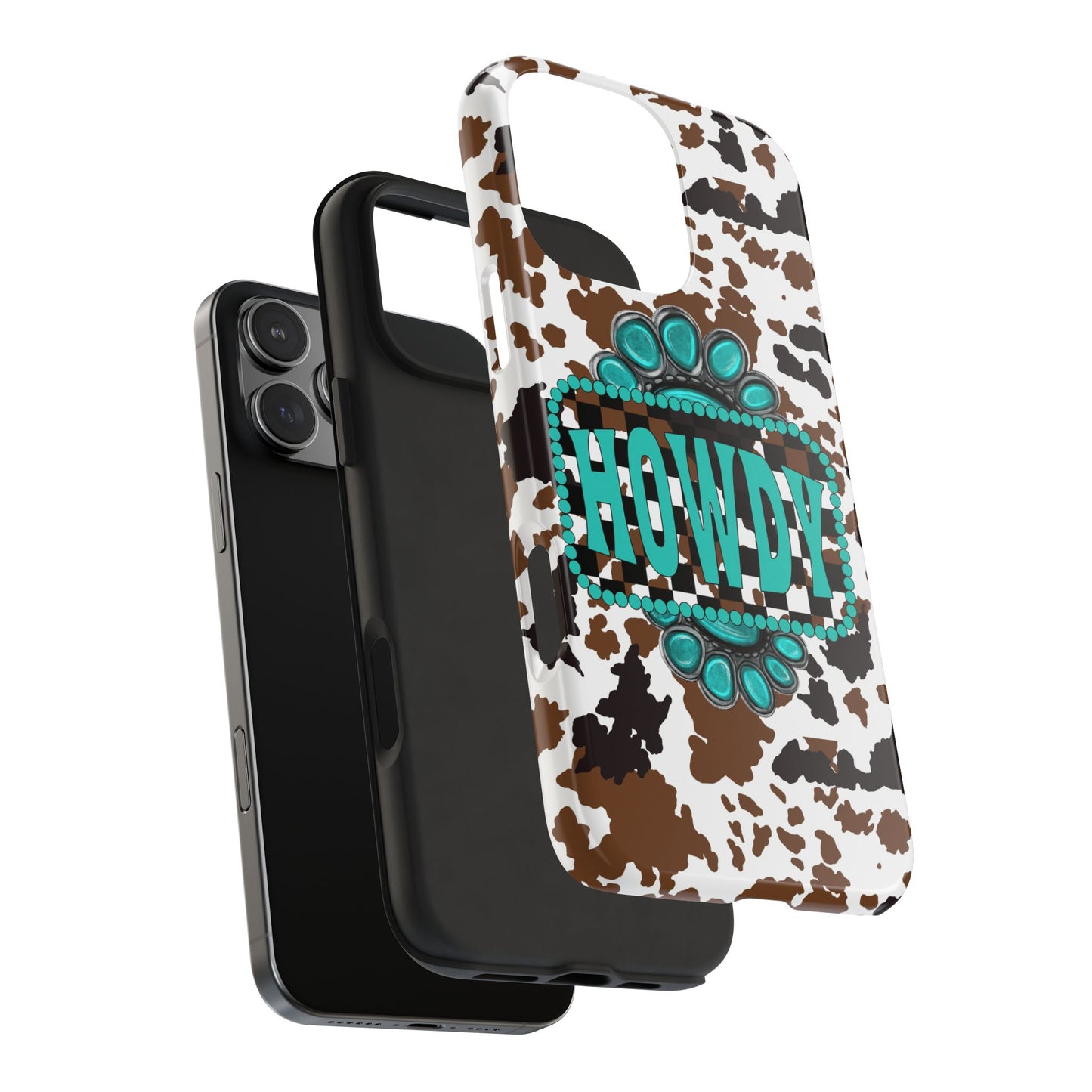 Howdy, cowhide/ Tough Phone Case