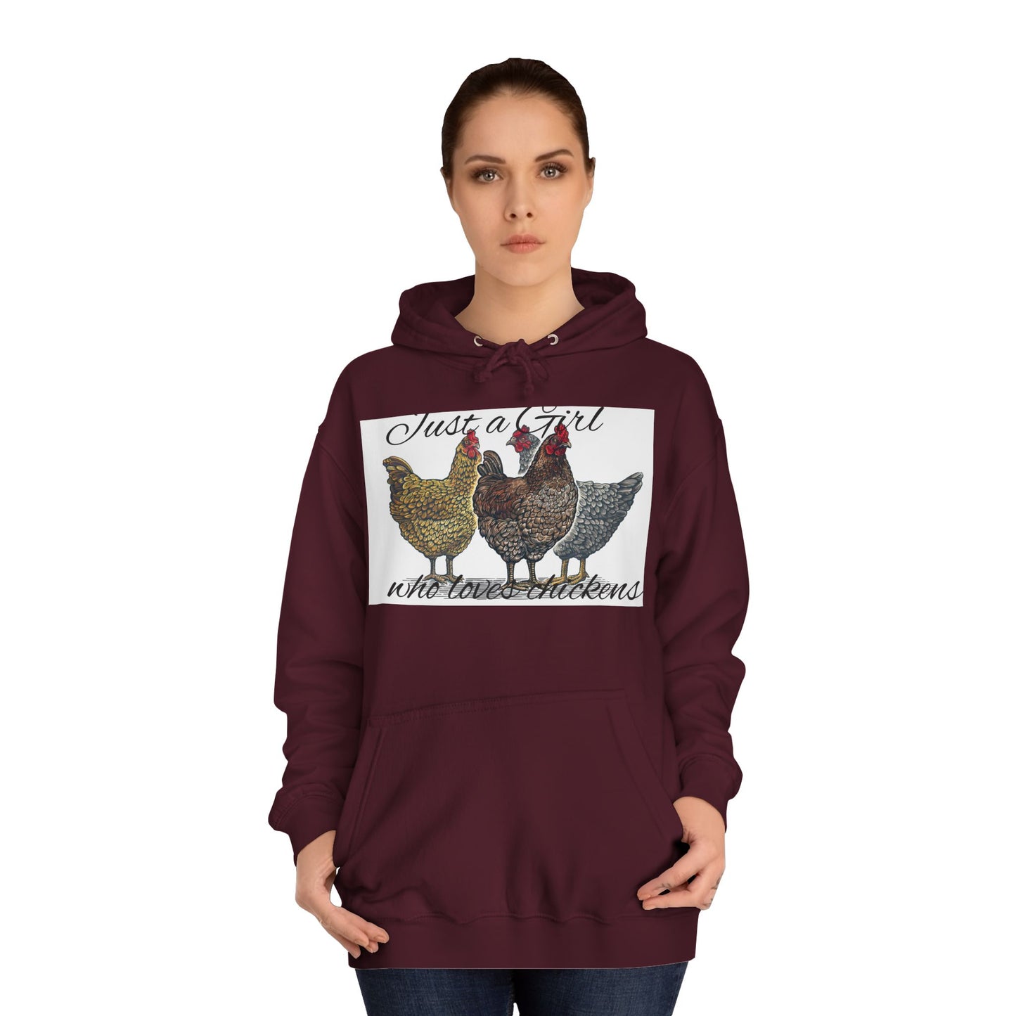 Girl who loves chickens Hoodie