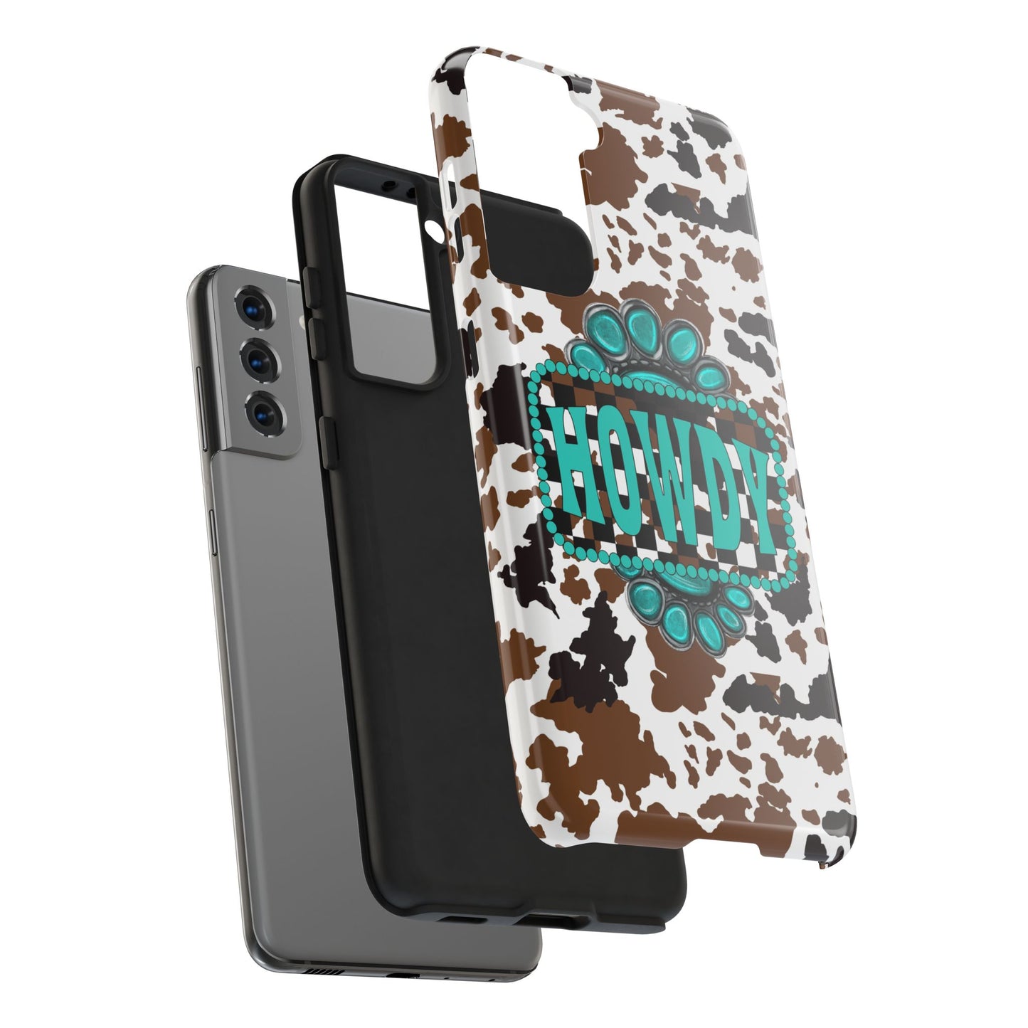 Howdy, cowhide/ Tough Phone Case