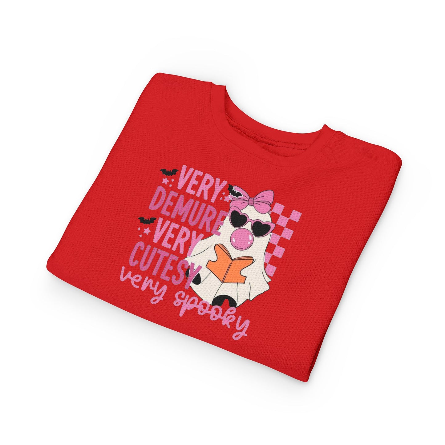 Very Demure, very spooky / Girls Toddler Sweatshirt