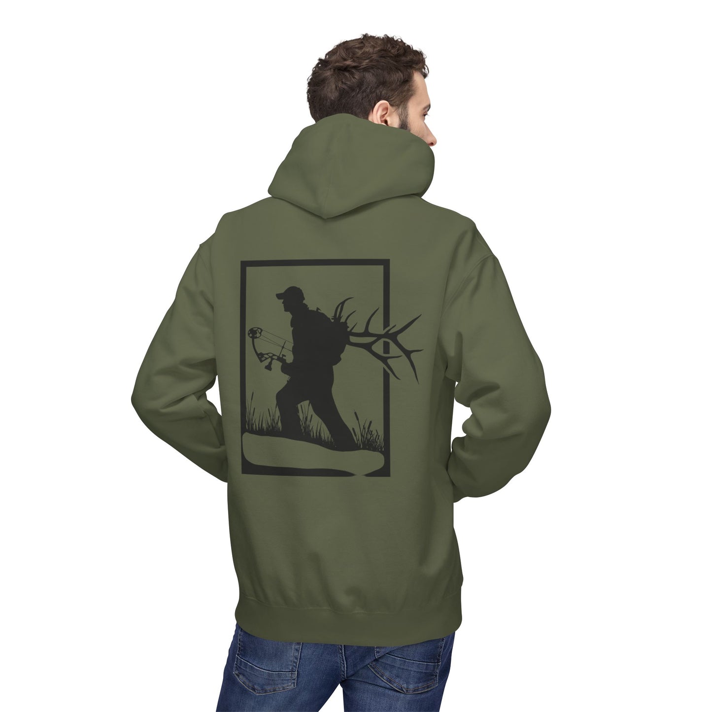 Archery Elk hunter/ Fleece Hoodie