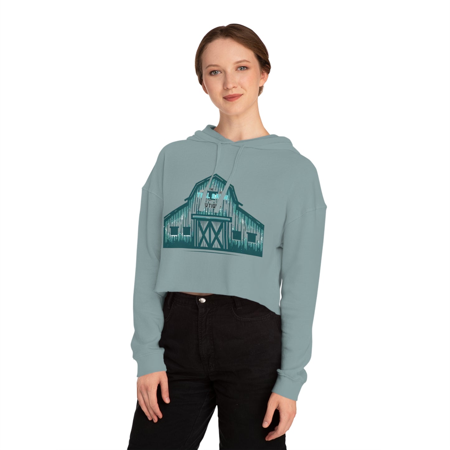 Teal Barn Boutique cropped hoodie