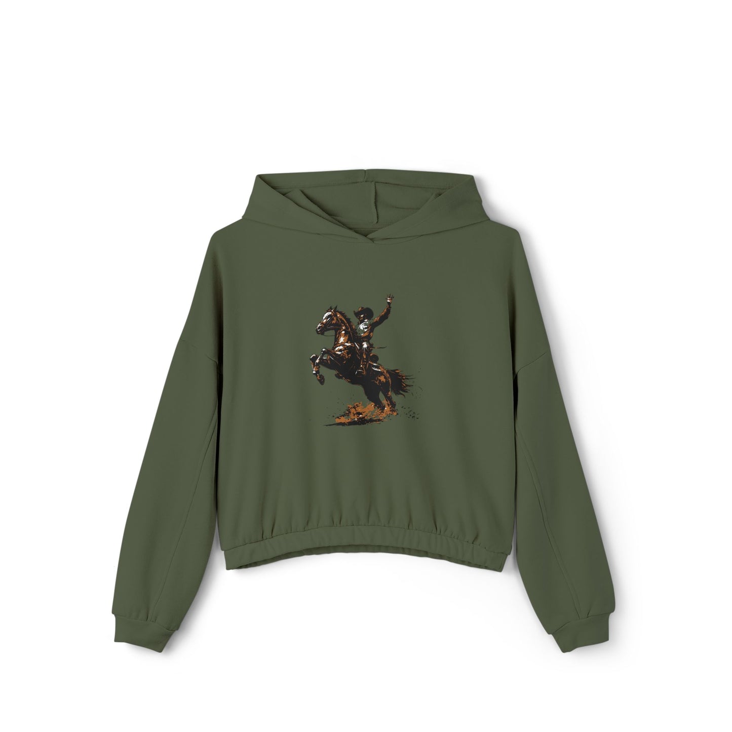 Cowboy &horse-Cinched Bottom Hoodie