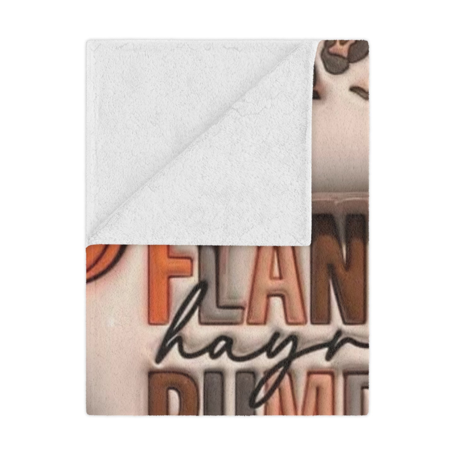 Flannel, pumpkin, Bonfire / Minky Blanket