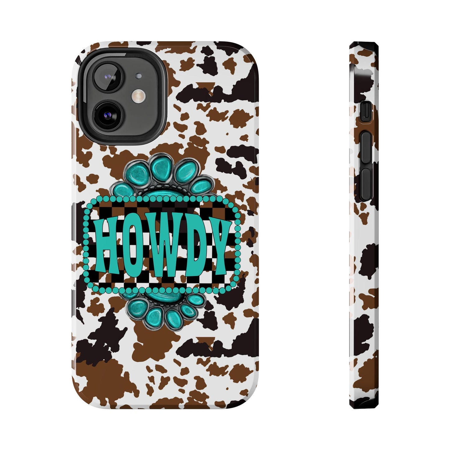 Howdy, cowhide/ Tough Phone Case