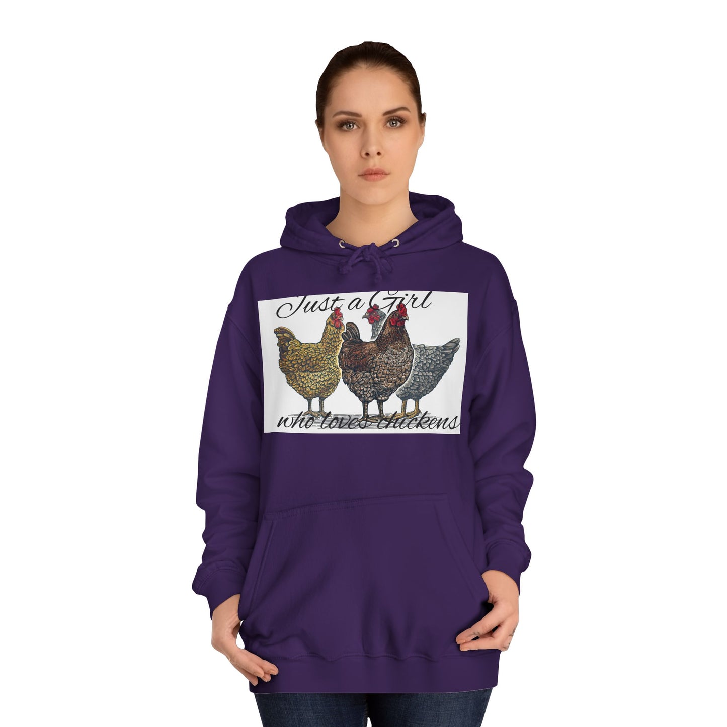Girl who loves chickens Hoodie