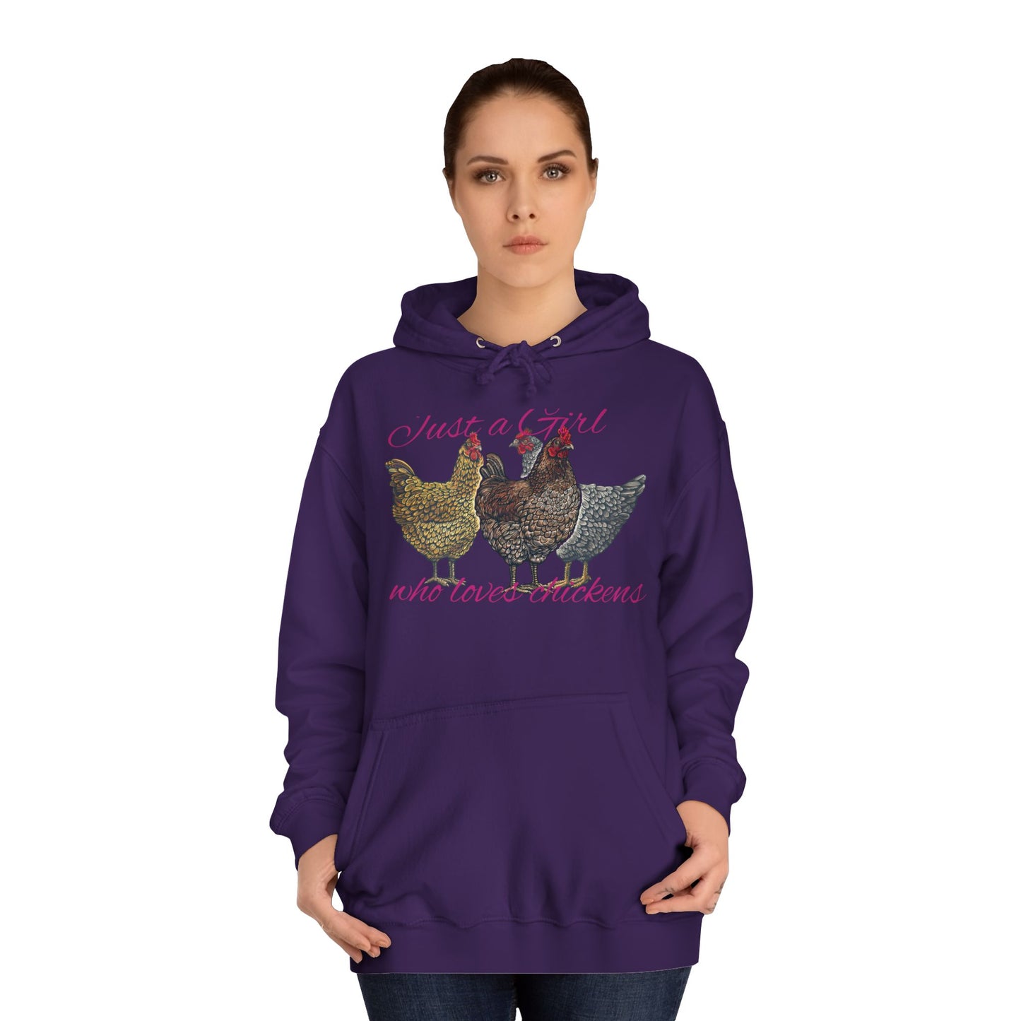 Girl who loves chickens Hoodie