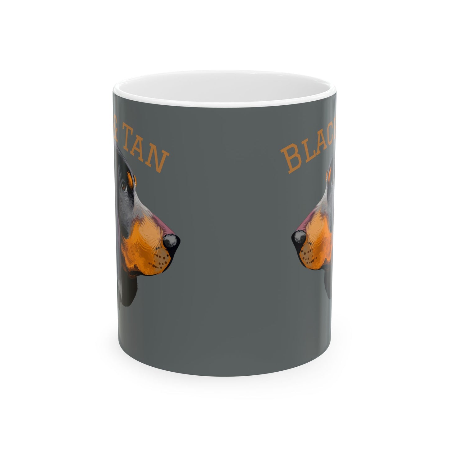 Black & Tan/ Ceramic Mug, (11oz, 15oz)