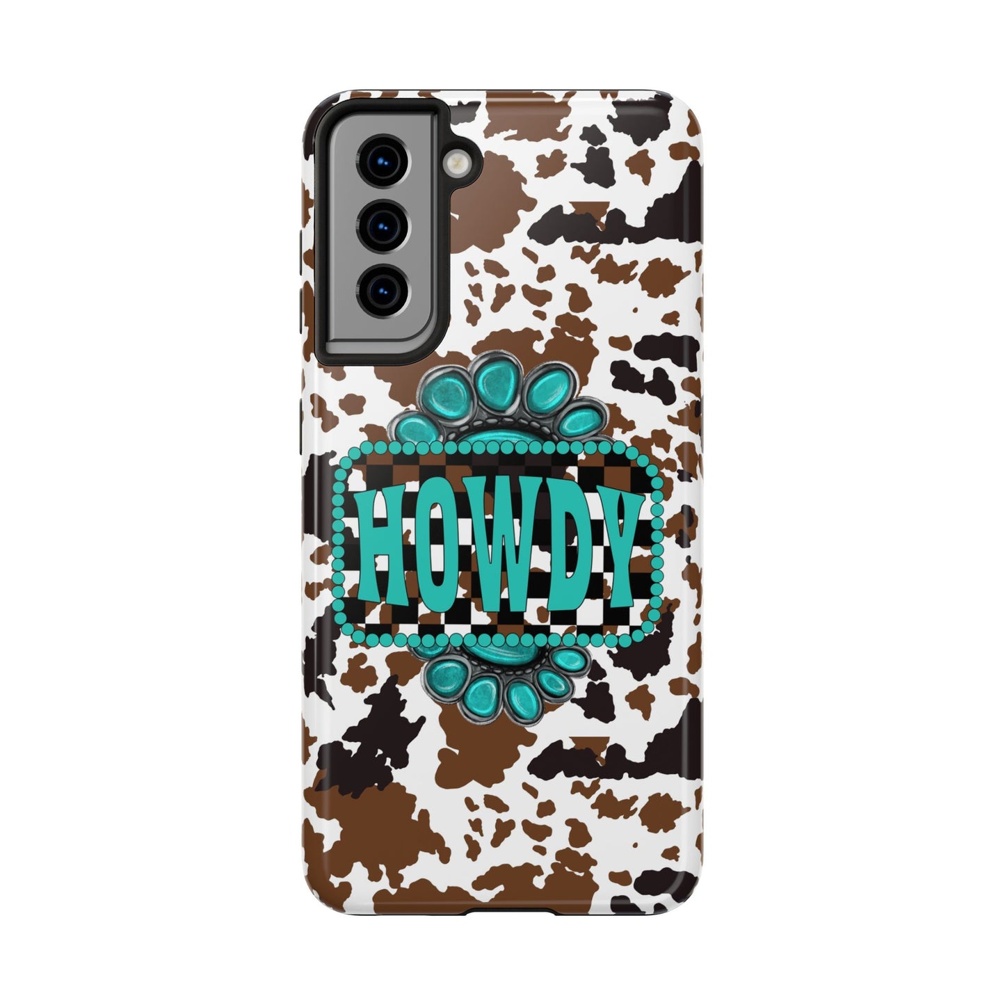 Howdy, cowhide/ Tough Phone Case