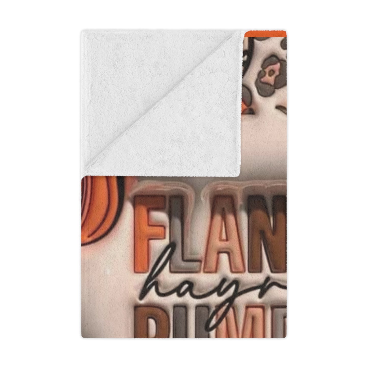Flannel, pumpkin, Bonfire / Minky Blanket
