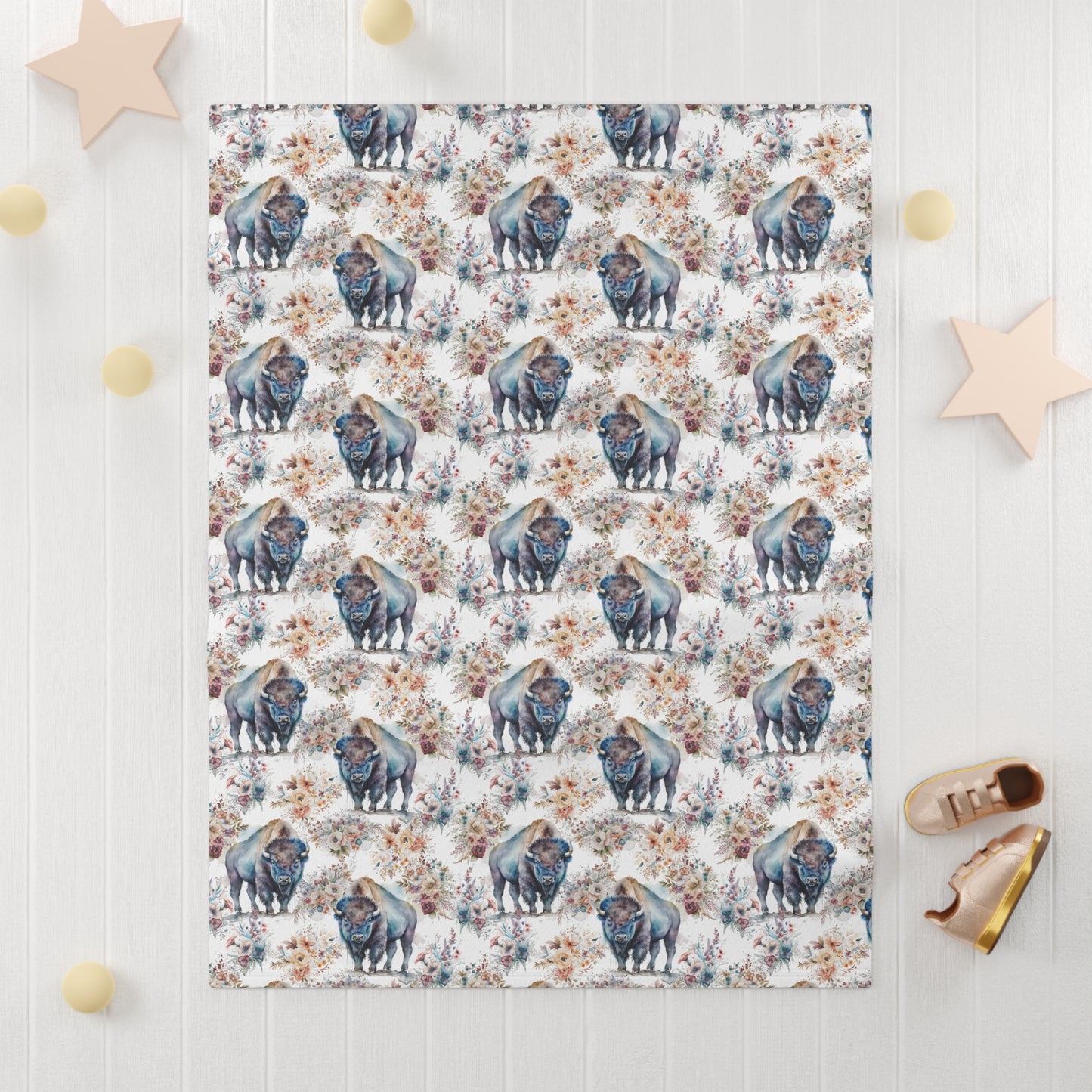 Blue Buffalo Fleece Baby Blanket