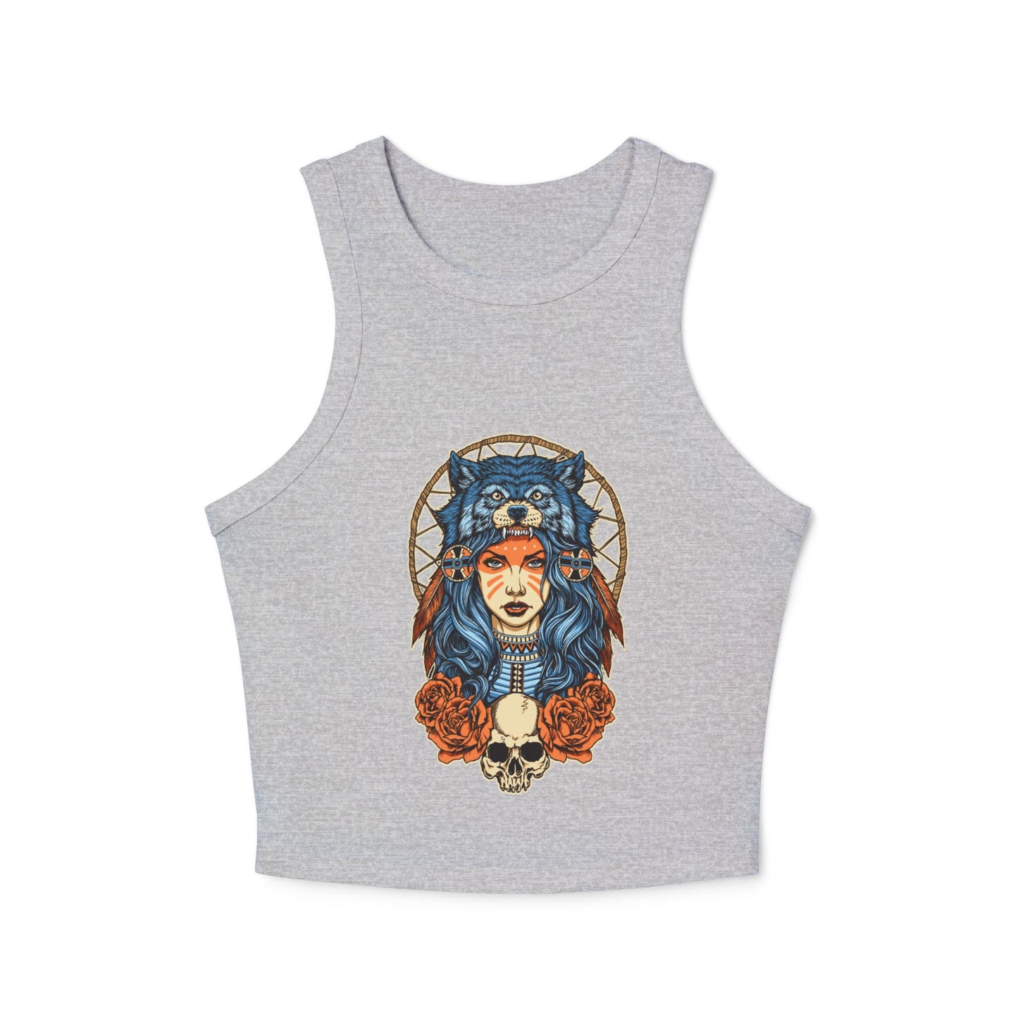 Dream catcher wolf woman/ Tank Top