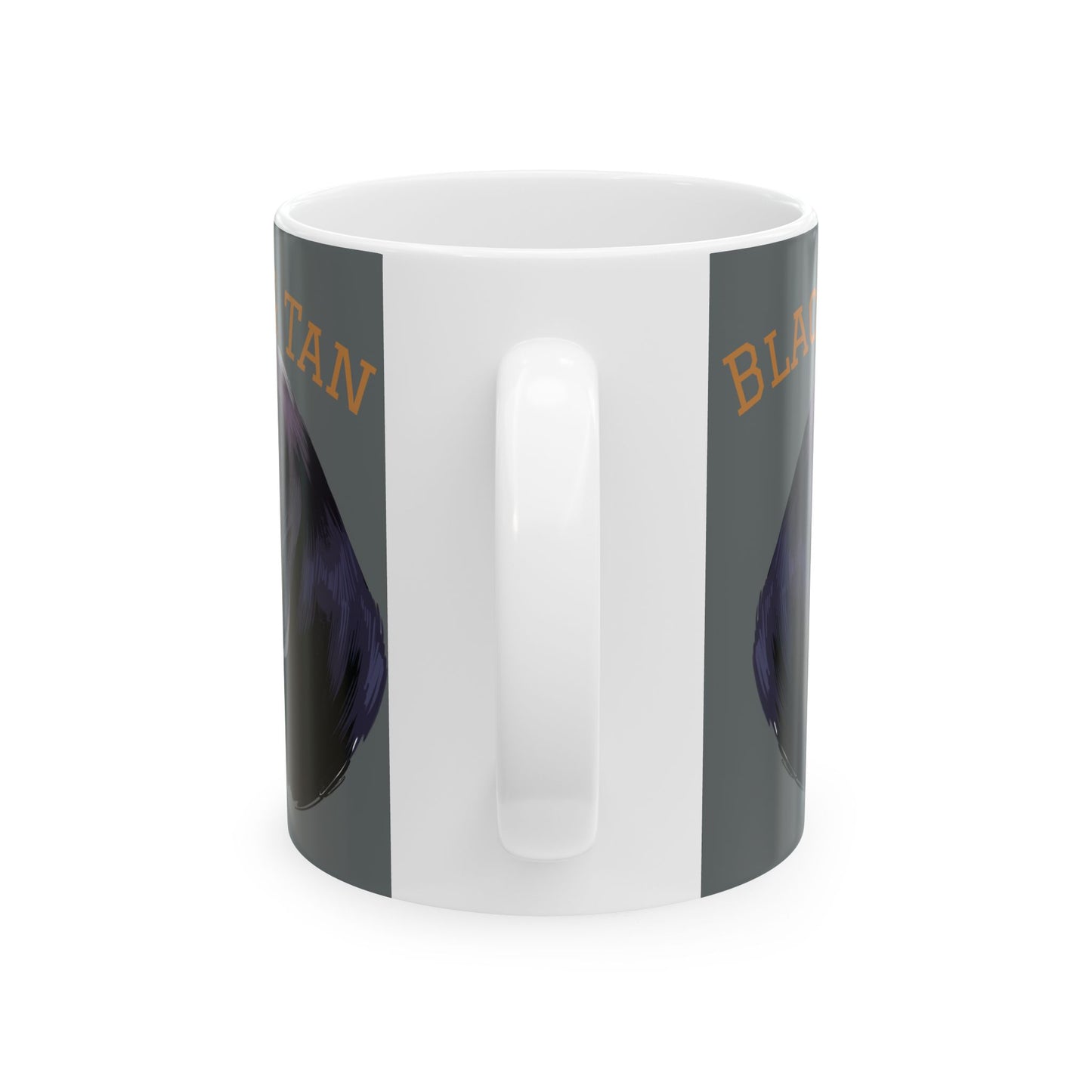 Black & Tan/ Ceramic Mug, (11oz, 15oz)