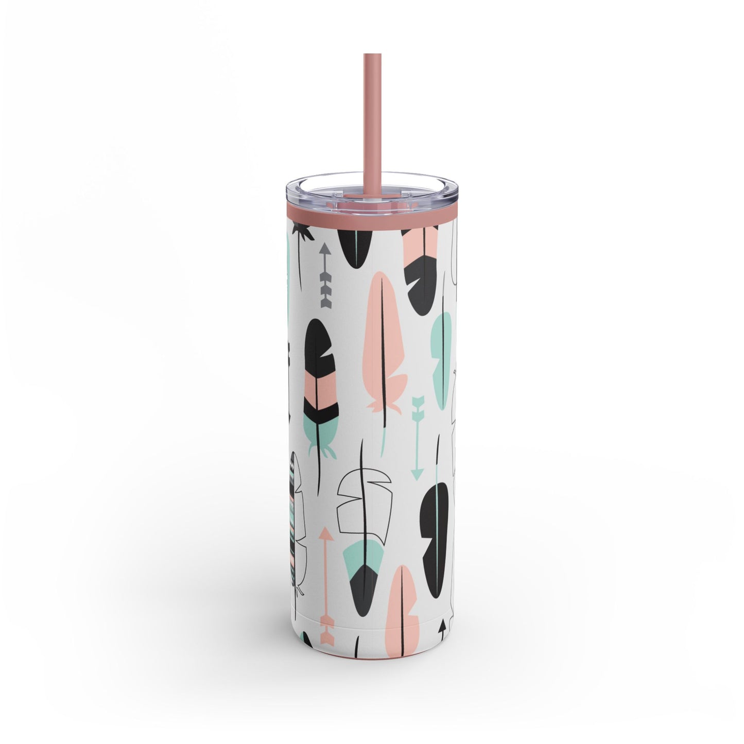 Feather tumbler W/straw 20oz