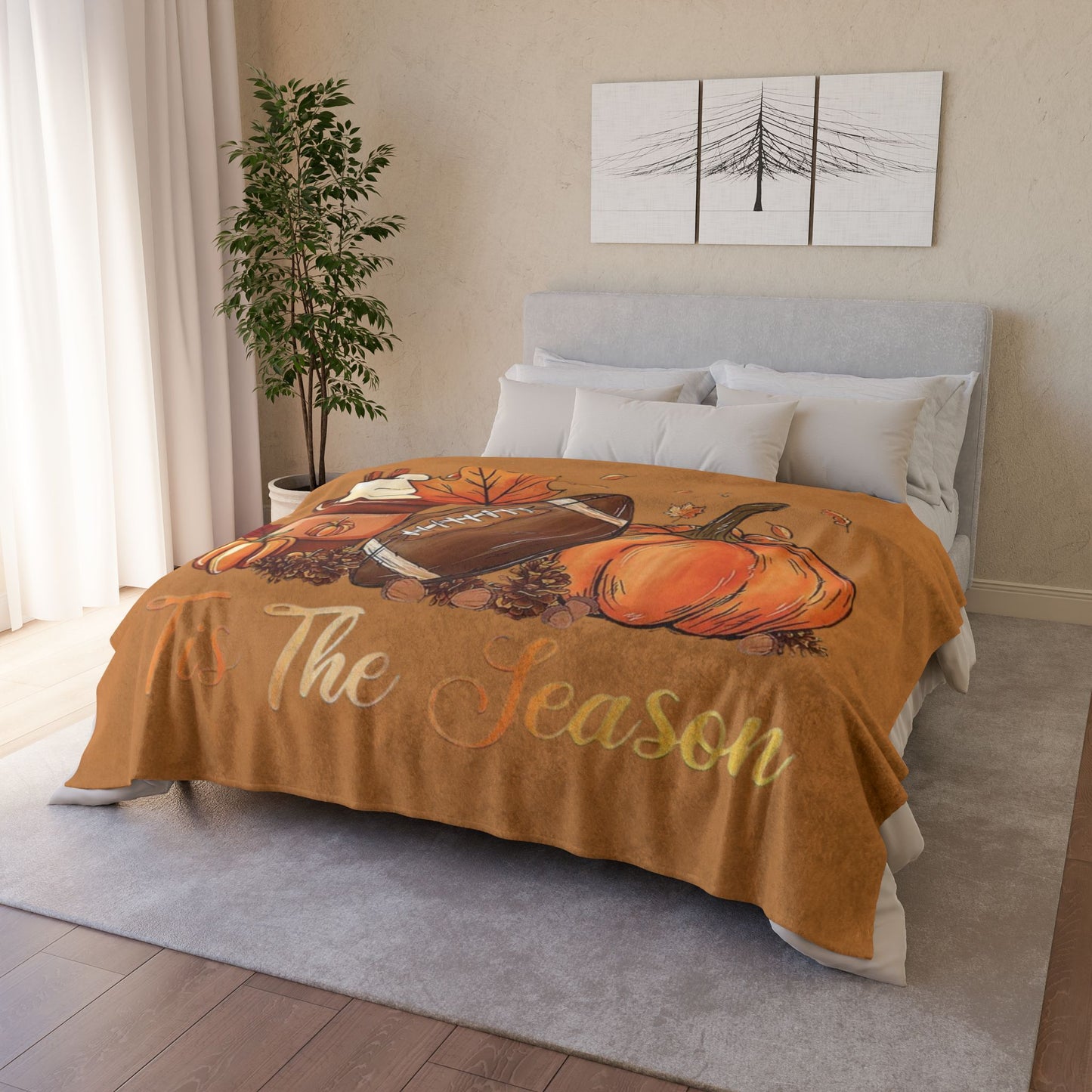 Tis the season/ fall Soft Polyester Blanket