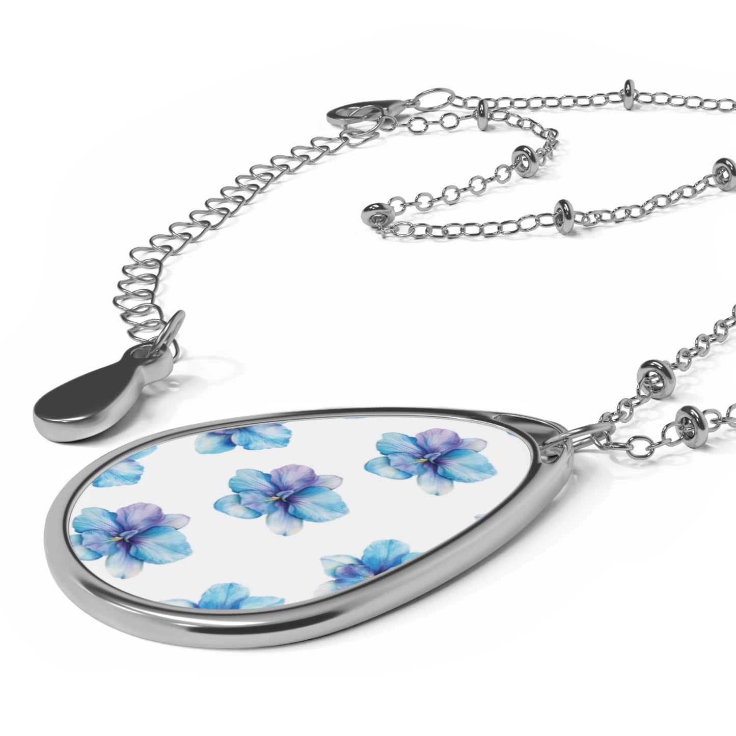 Blue flower necklace