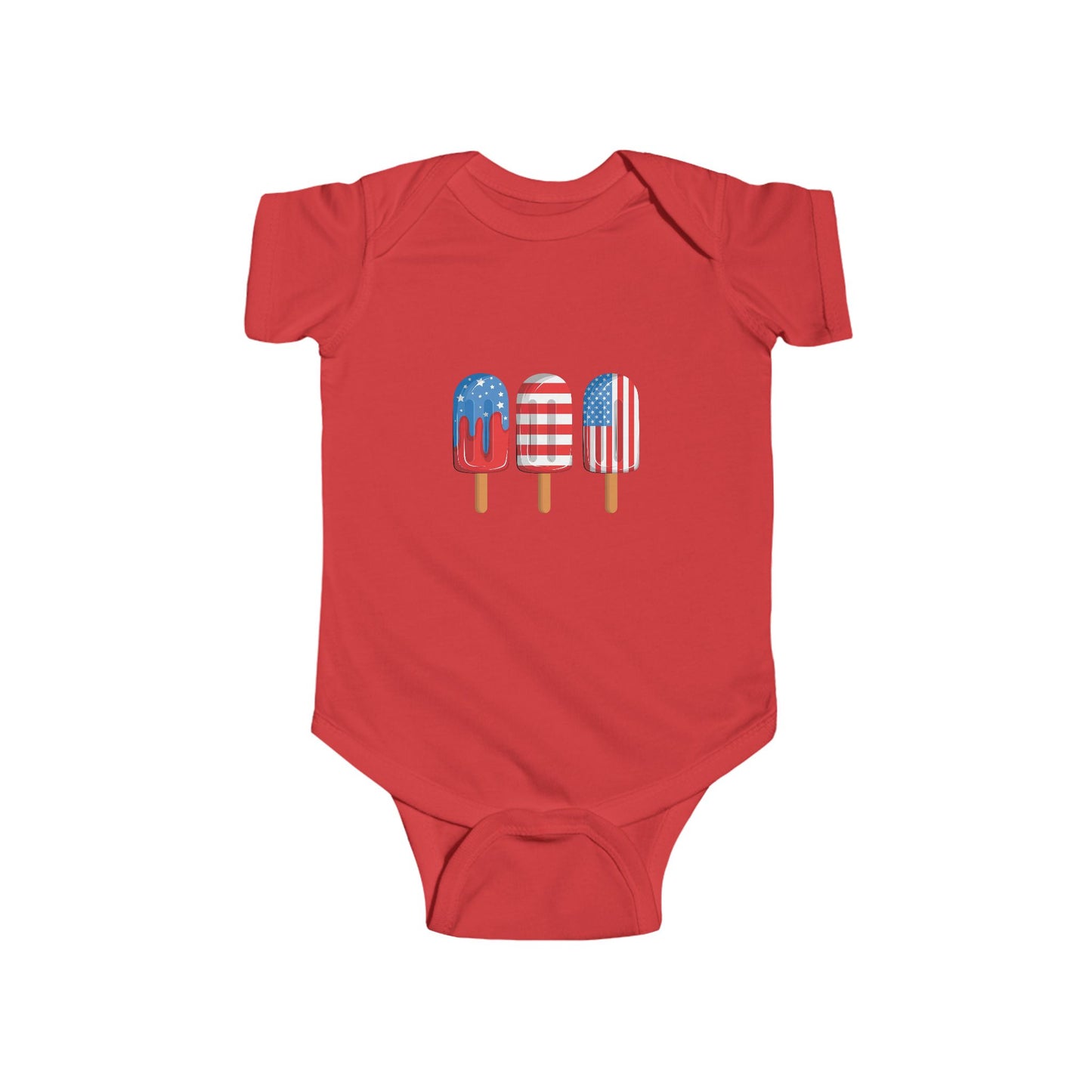 4th of July popsicle onesie