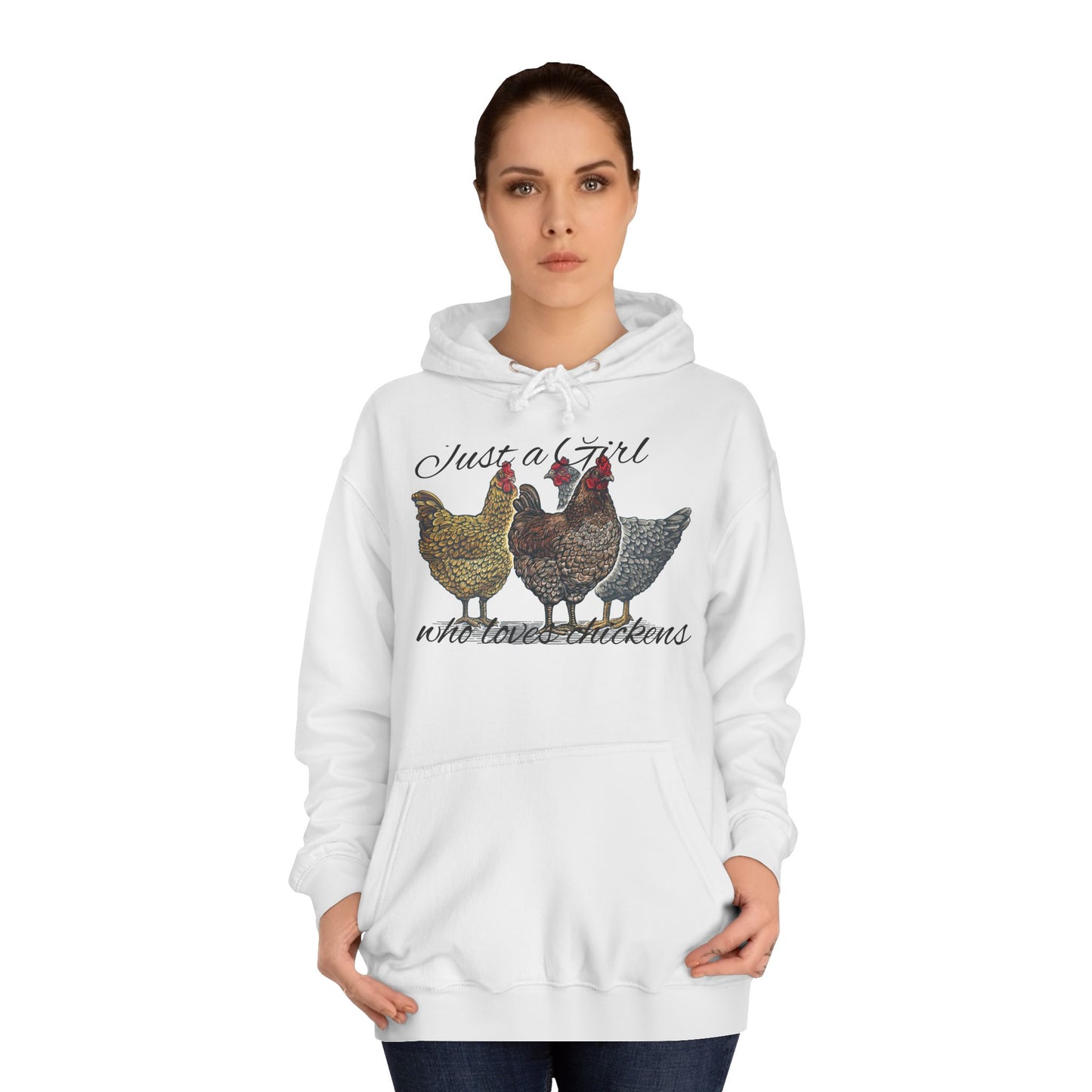 Girl who loves chickens Hoodie