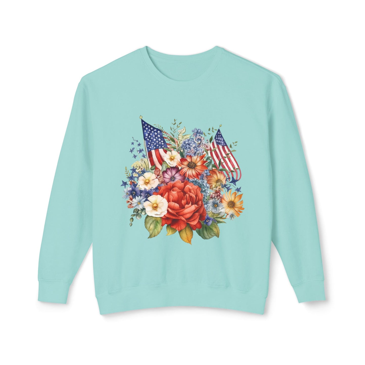 flowers and flags sweatshirt