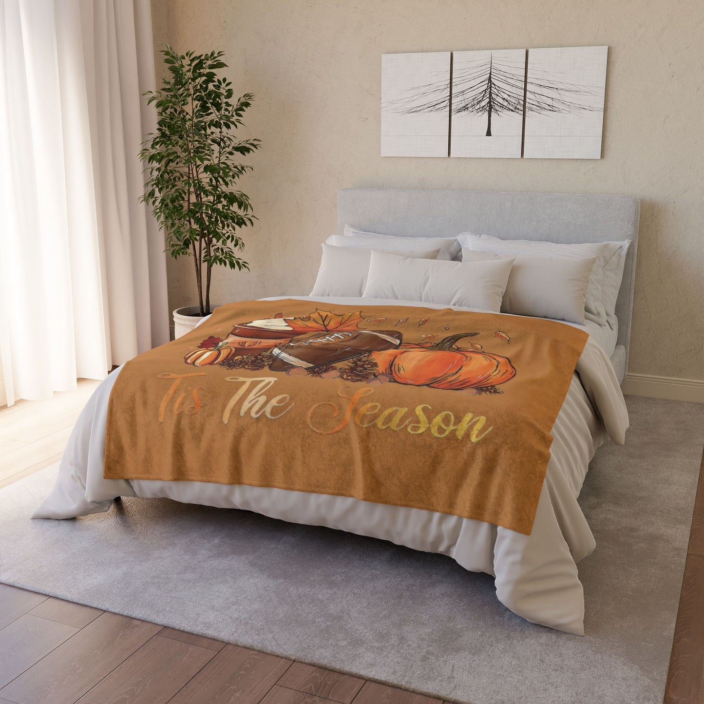 Tis the season/ fall Soft Polyester Blanket
