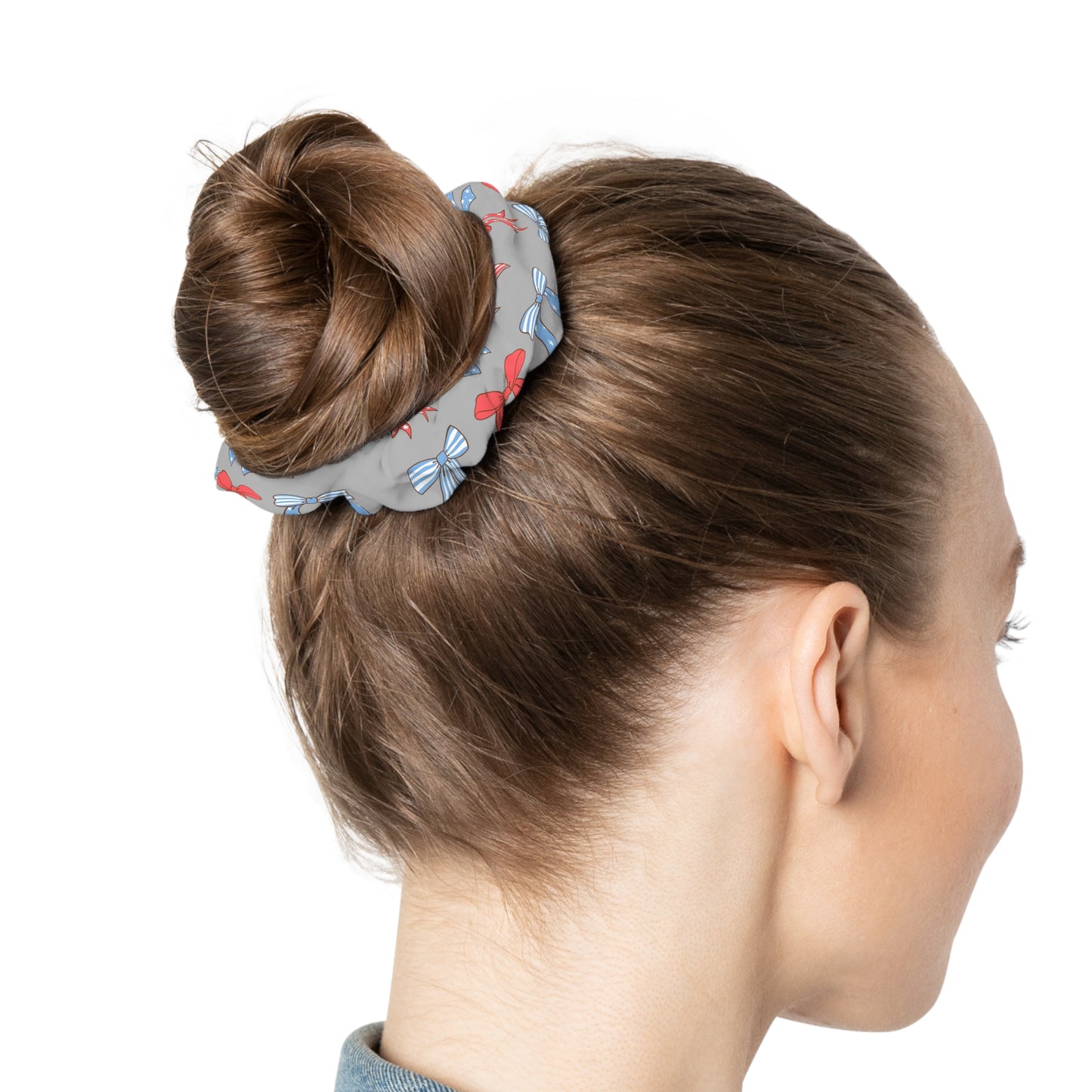 American flag bows Scrunchie