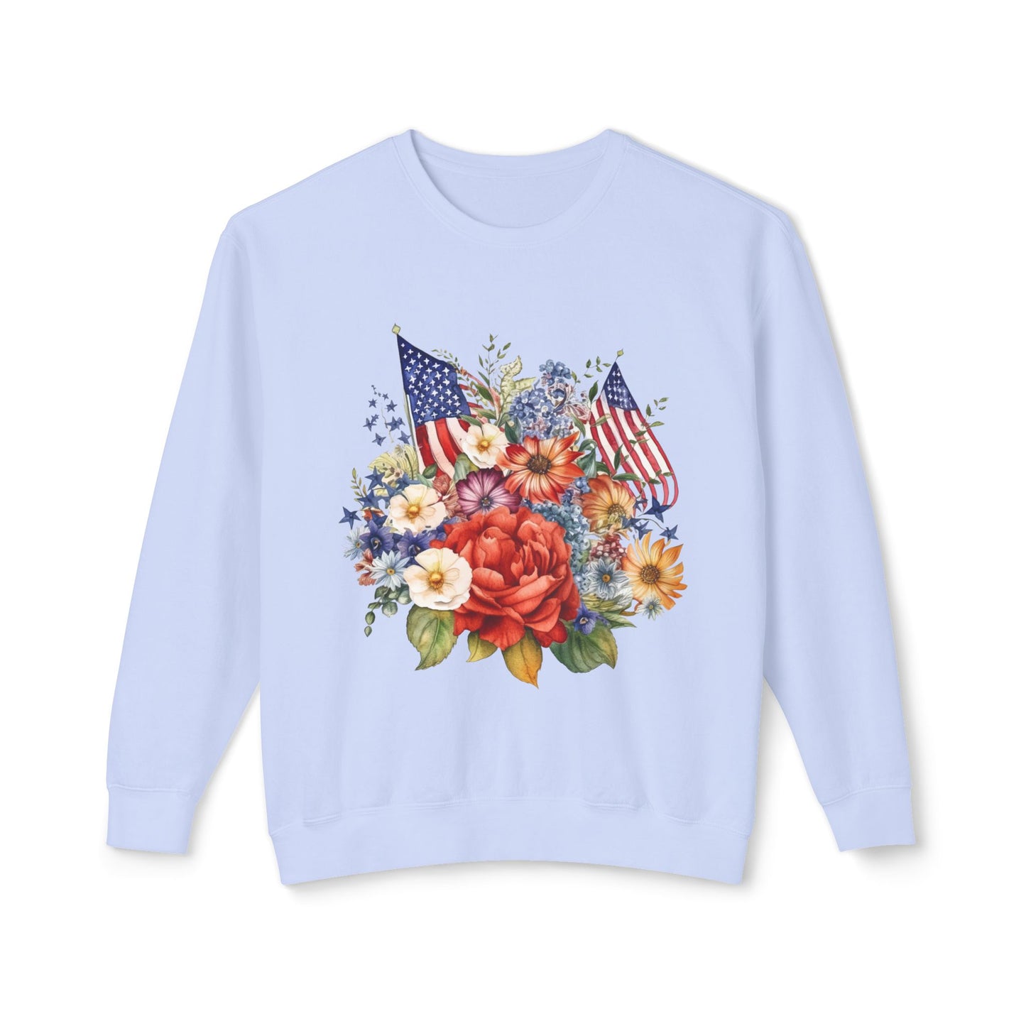 flowers and flags sweatshirt