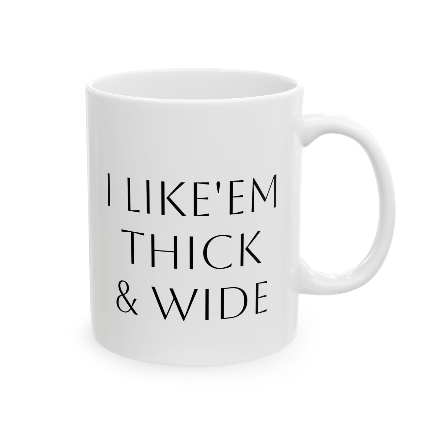 Thick and wide ceramic mug