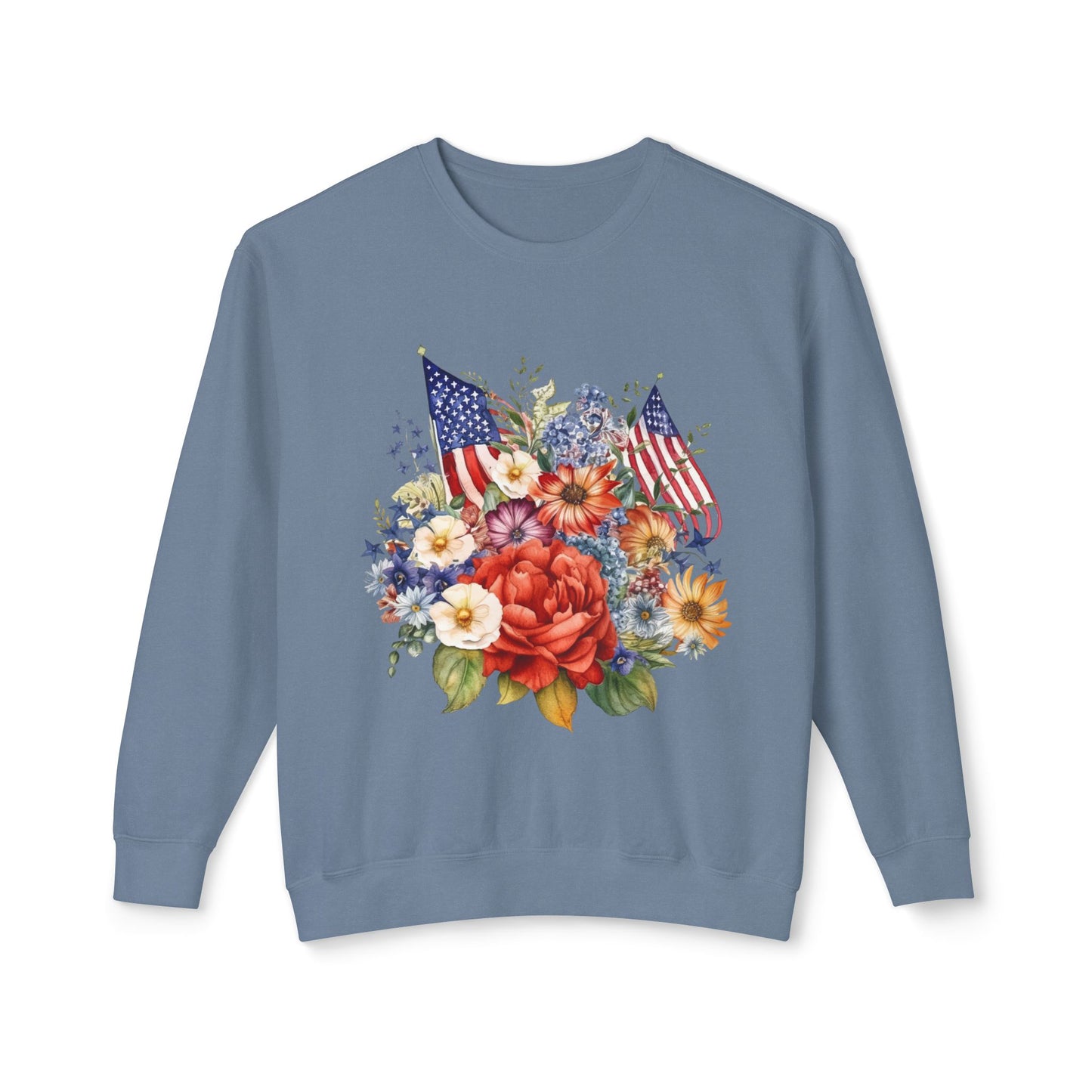 flowers and flags sweatshirt