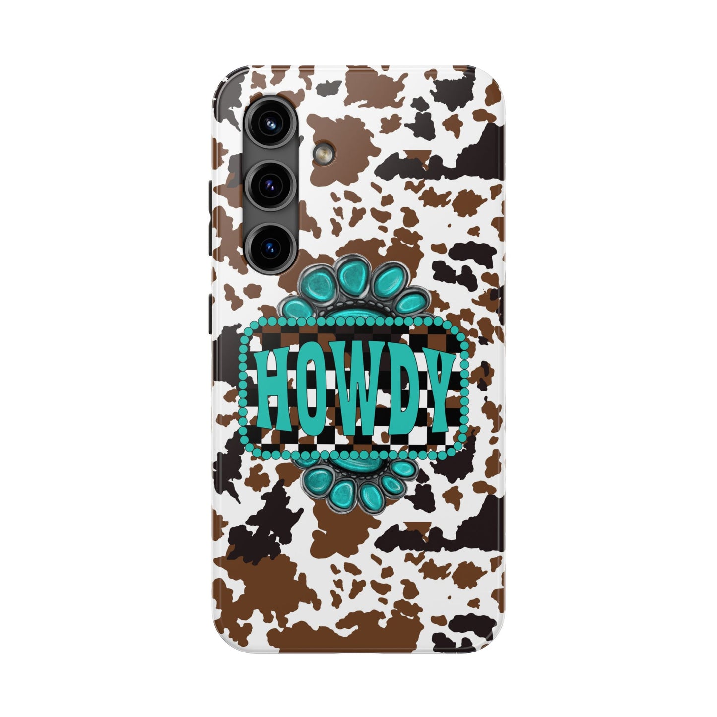 Howdy, cowhide/ Tough Phone Case