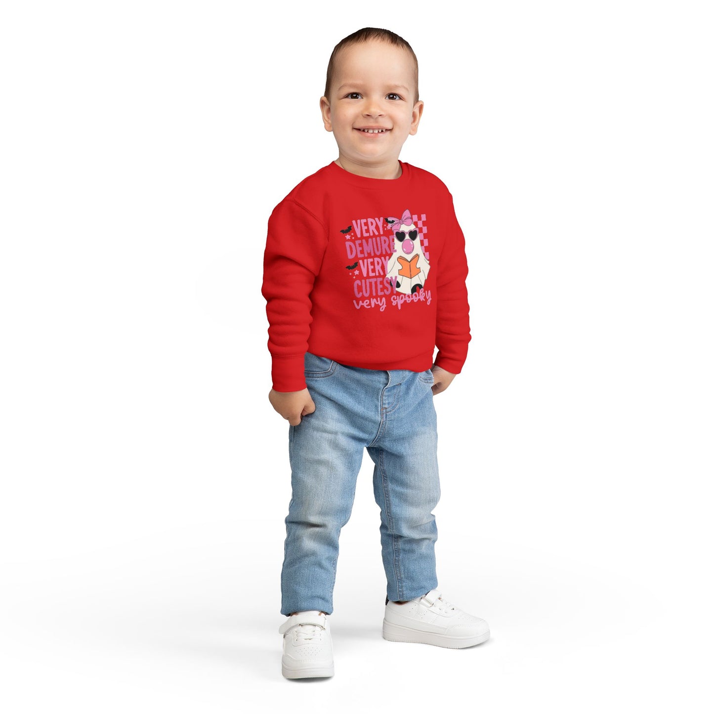 Very Demure, very spooky / Girls Toddler Sweatshirt