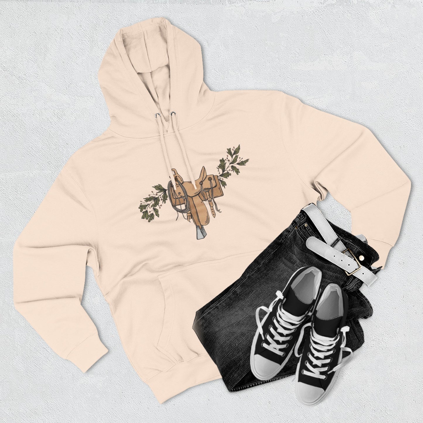 Saddle and vine/ Fleece Hoodie