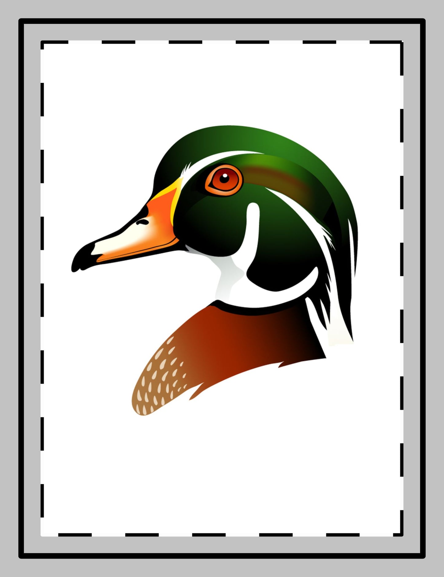 Custom Shape wood duck magnet