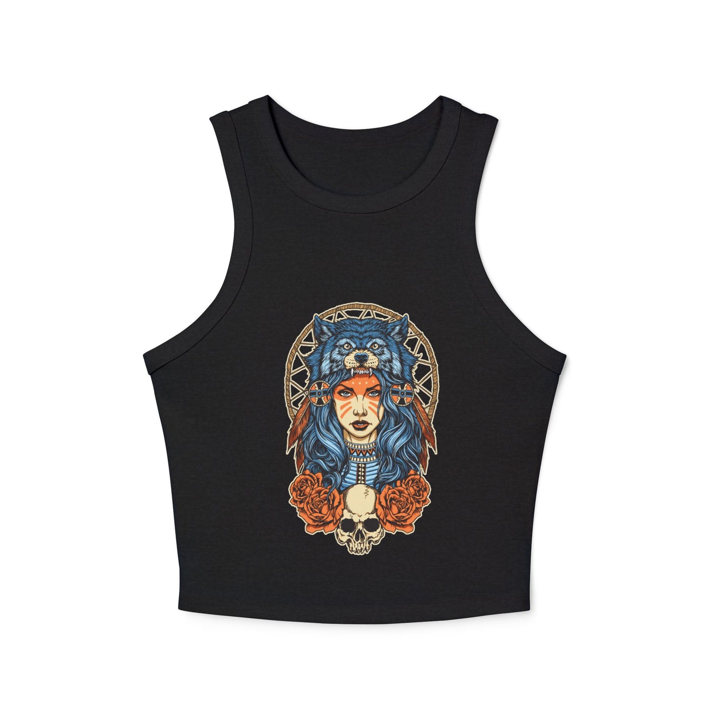 Dream catcher wolf woman/ Tank Top