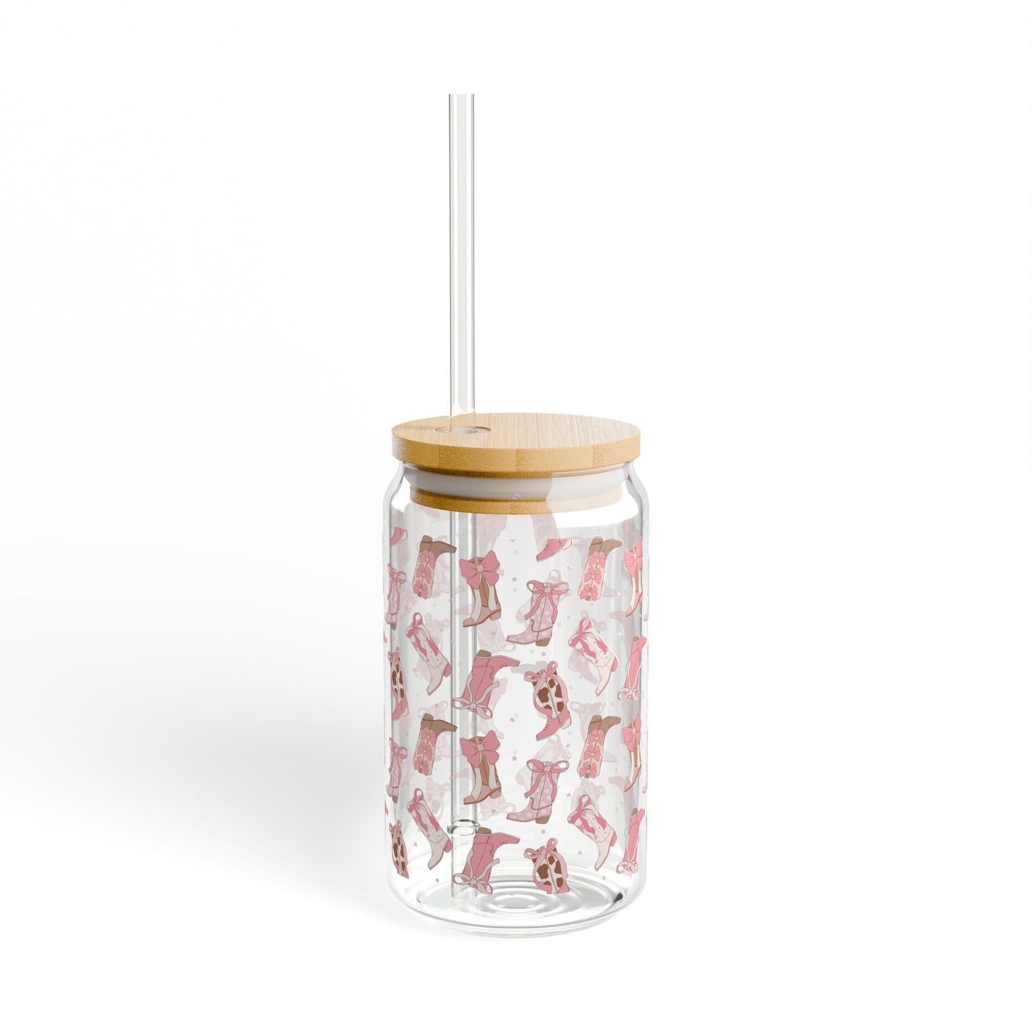 Boots and bows glass Sipper 16oz