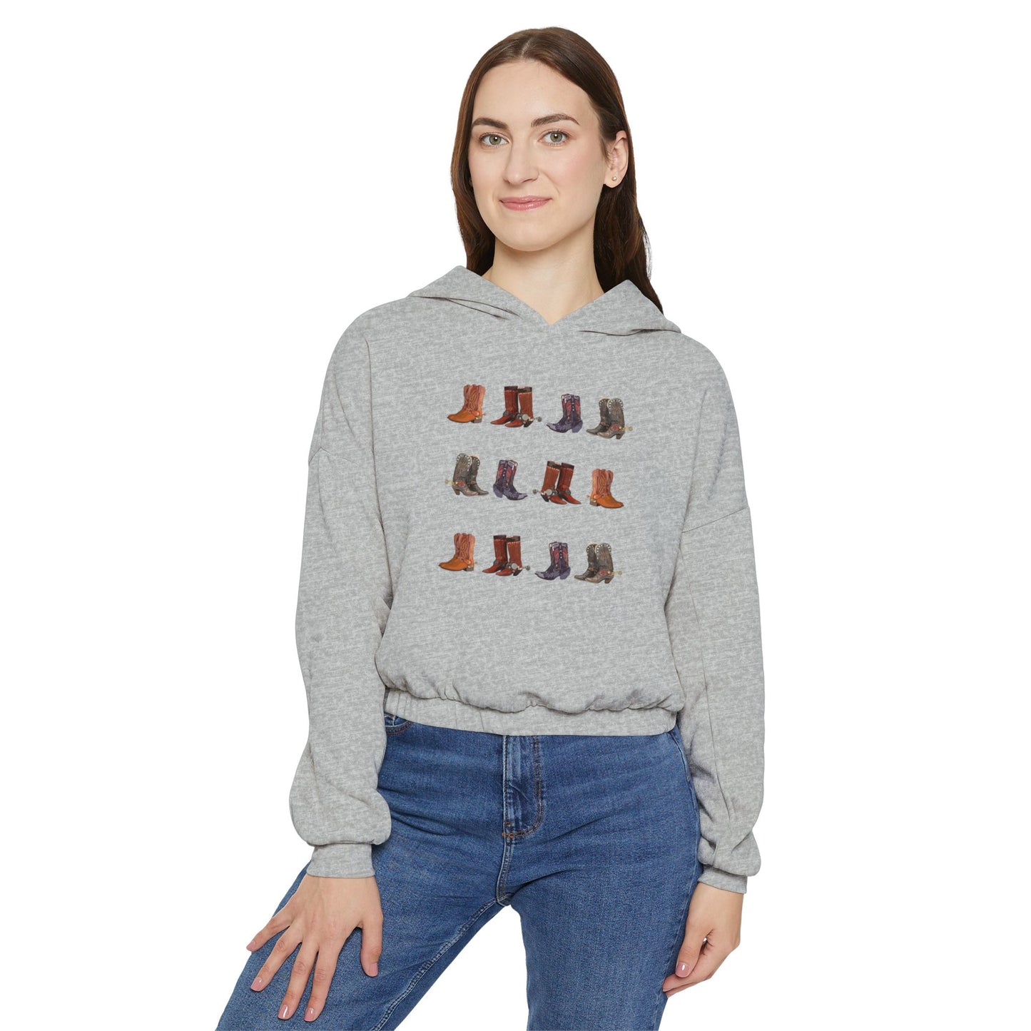 Boots with Spur/ Cinched Bottom Hoodie
