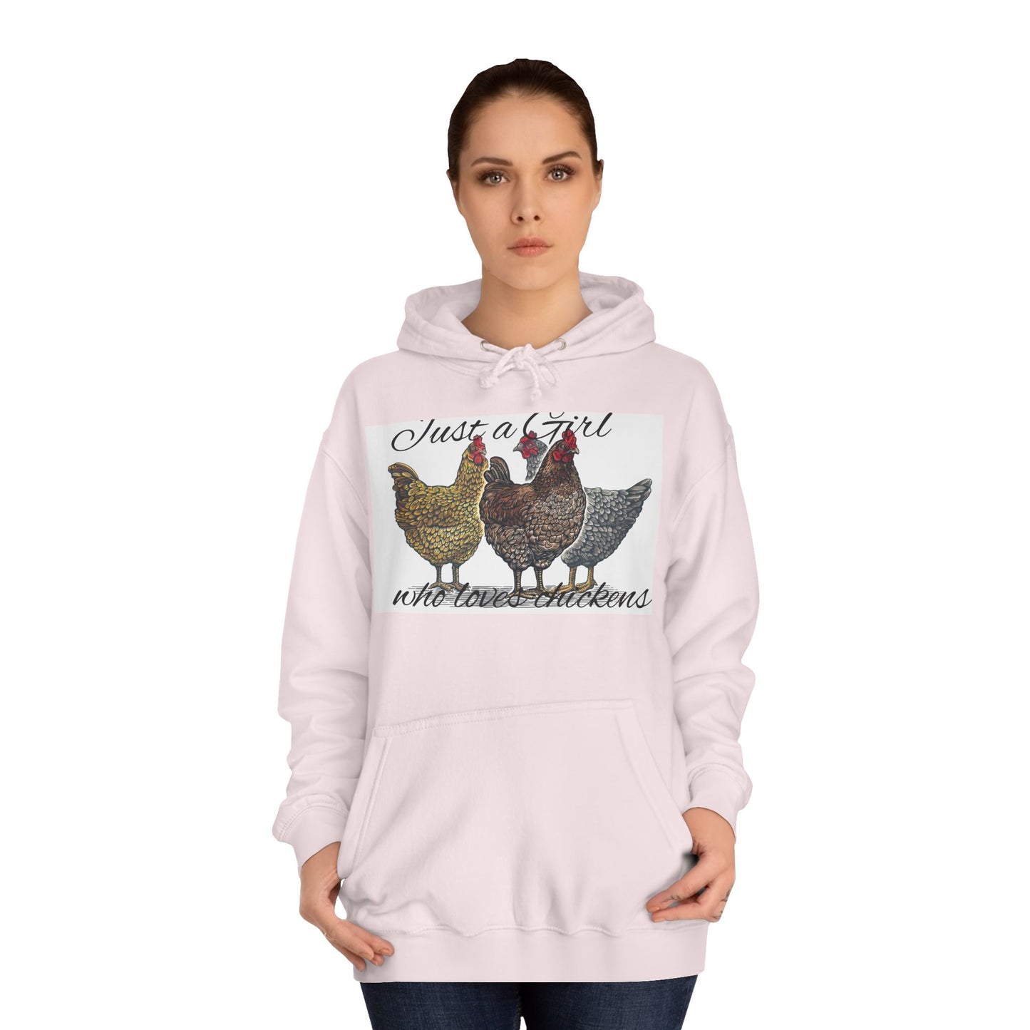 Girl who loves chickens Hoodie