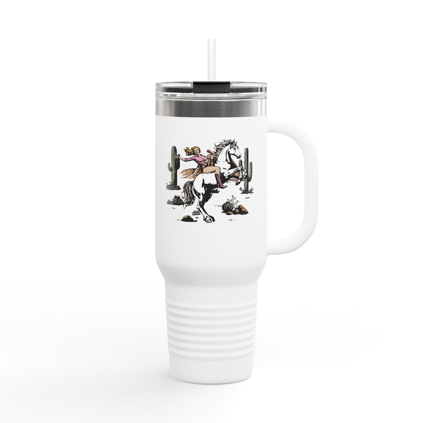 Cowgirl & Stallion/ Travel Mug, 40oz