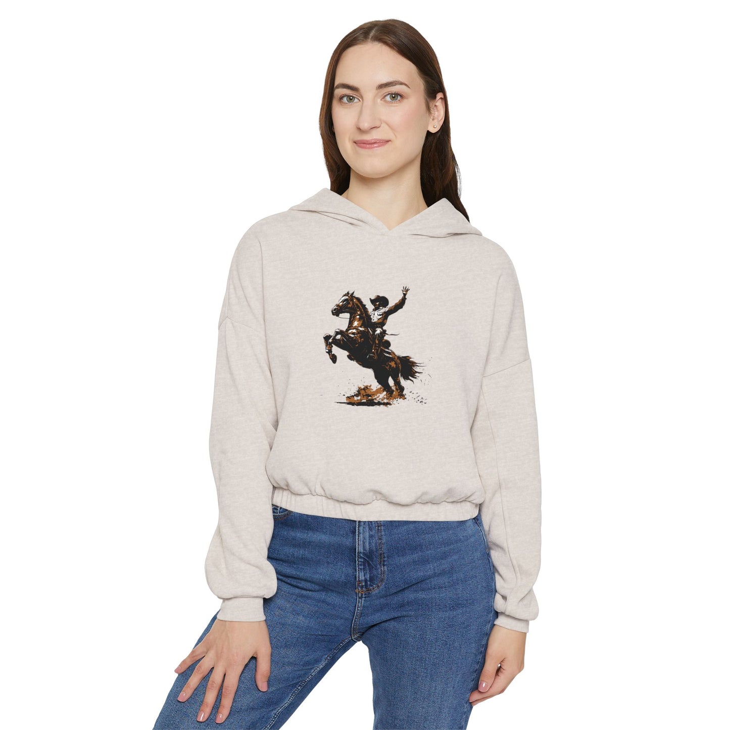 Cowboy &horse-Cinched Bottom Hoodie