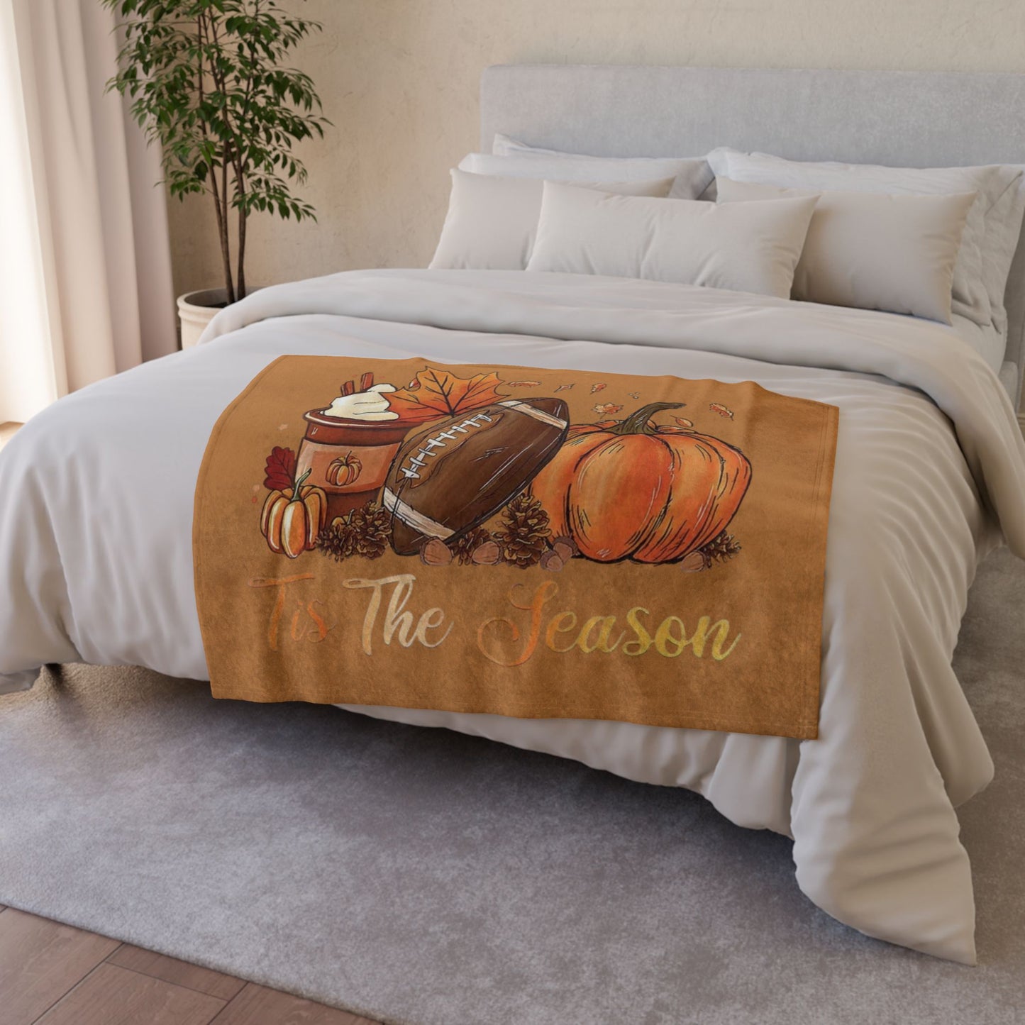 Tis the season/ fall Soft Polyester Blanket