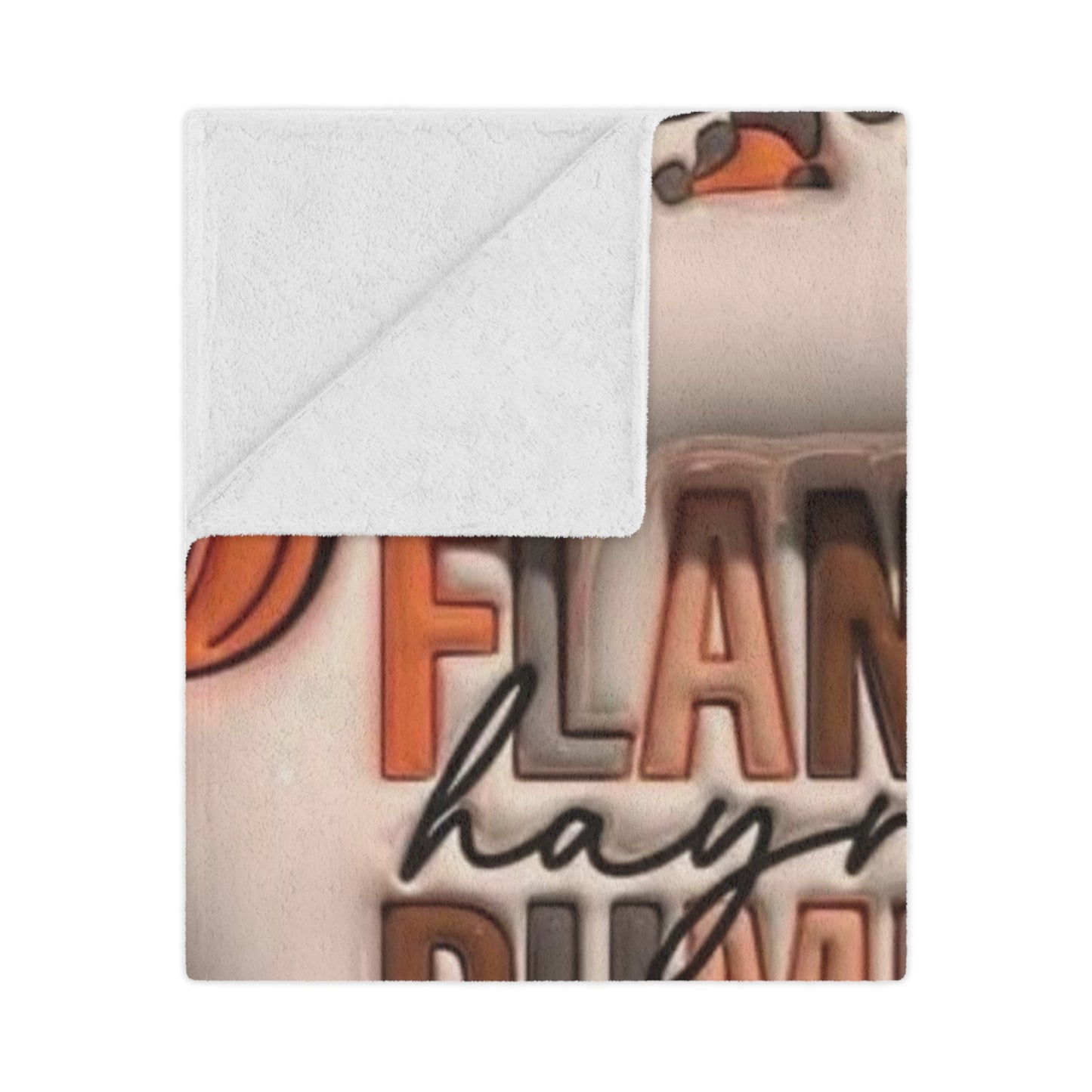 Flannel, pumpkin, Bonfire / Minky Blanket