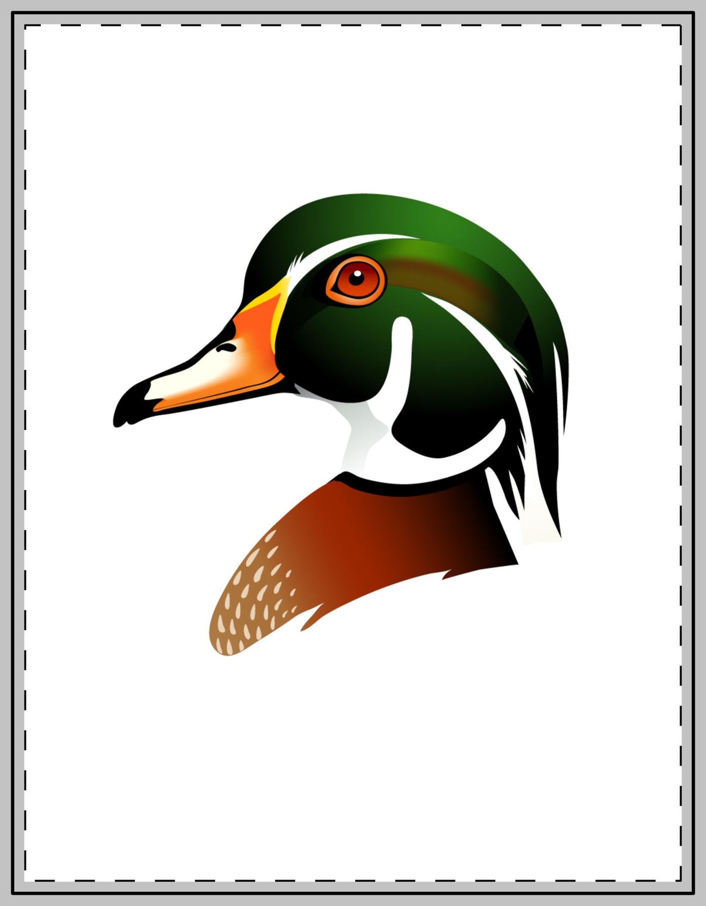 Custom Shape wood duck magnet