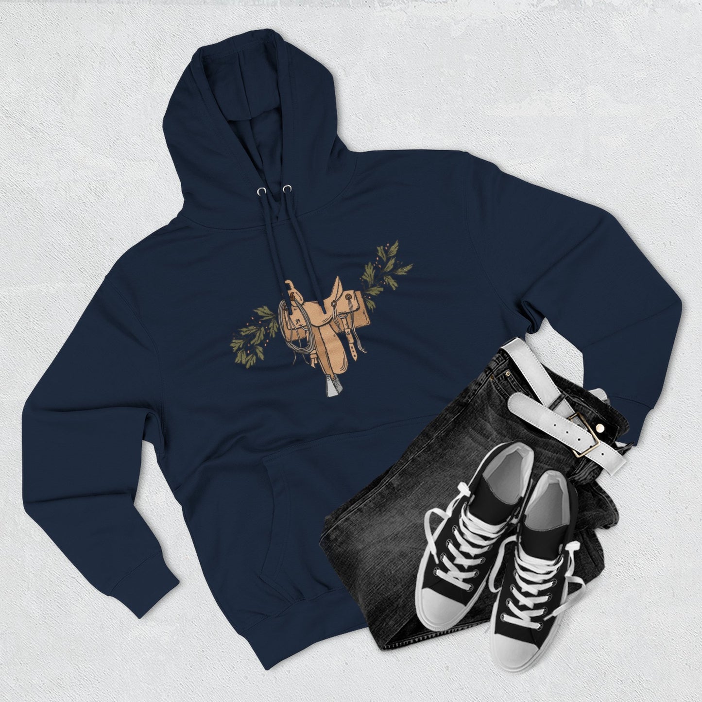 Saddle and vine/ Fleece Hoodie