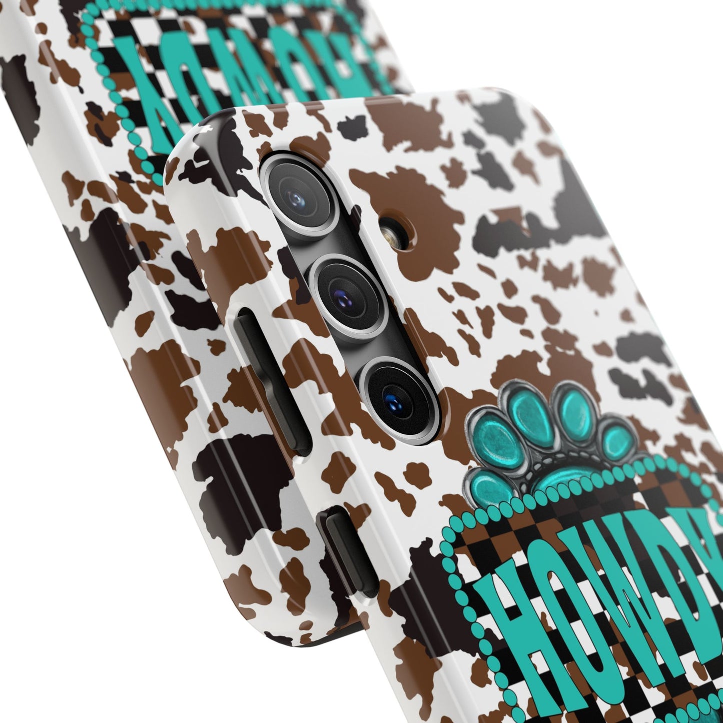 Howdy, cowhide/ Tough Phone Case