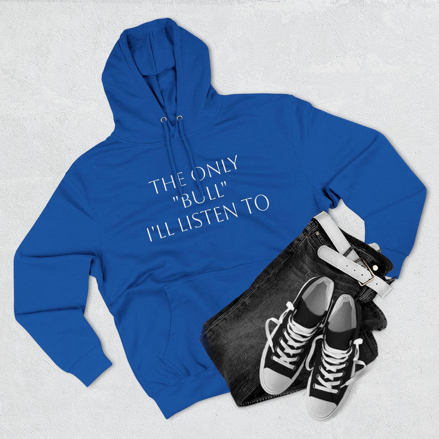 Only Bull-Three-Panel Fleece Hoodie