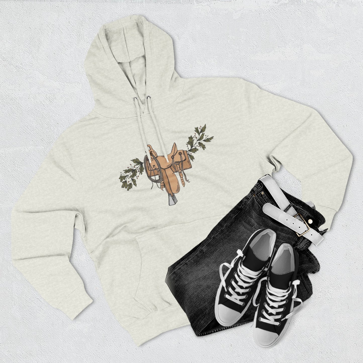 Saddle and vine/ Fleece Hoodie