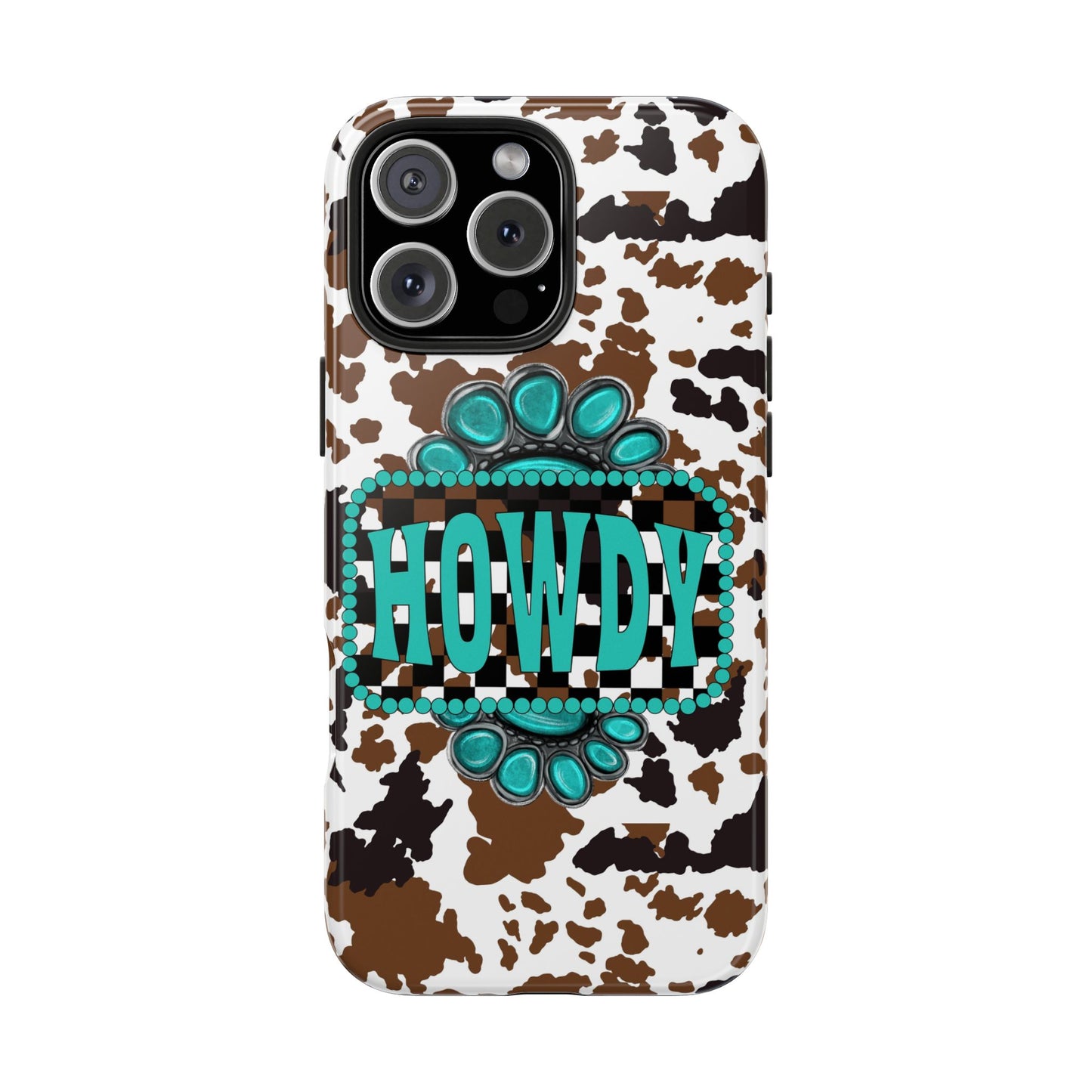 Howdy, cowhide/ Tough Phone Case