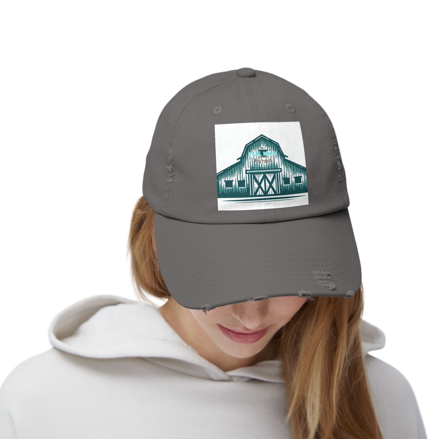 Teal barn logo cap