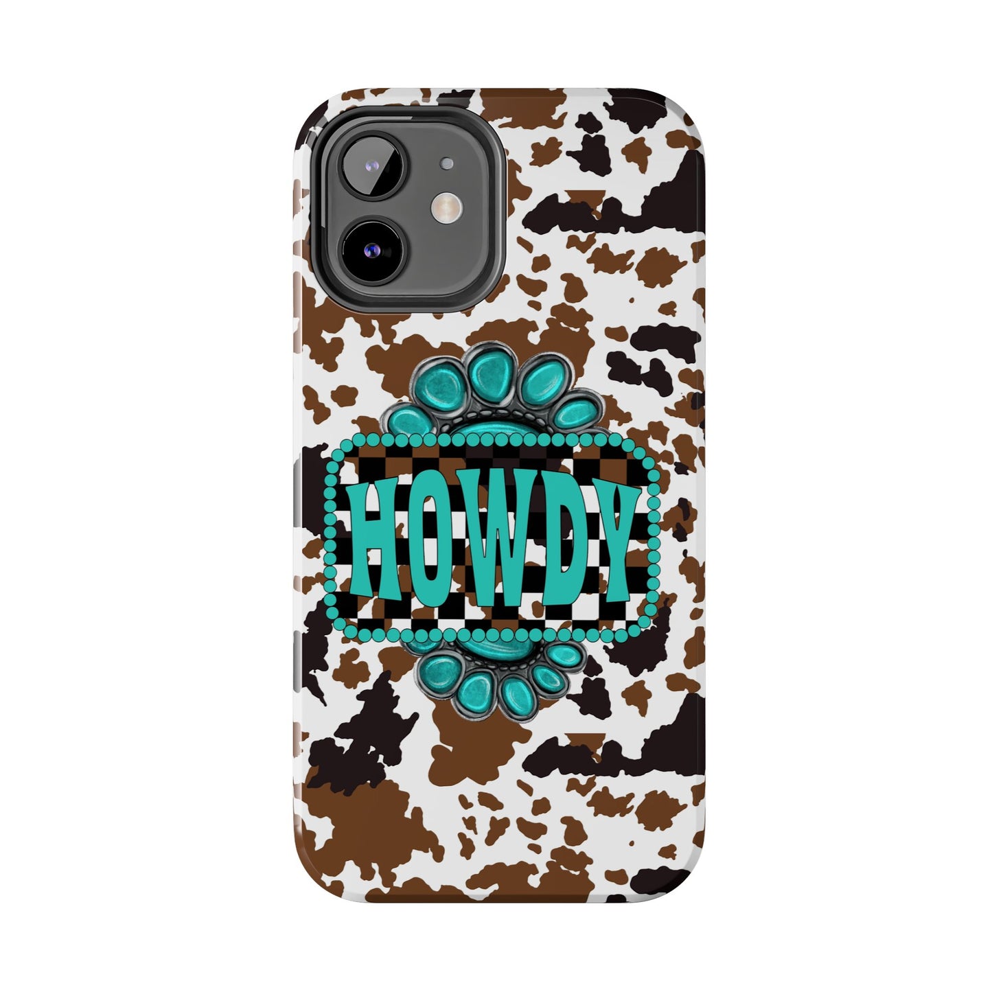 Howdy, cowhide/ Tough Phone Case